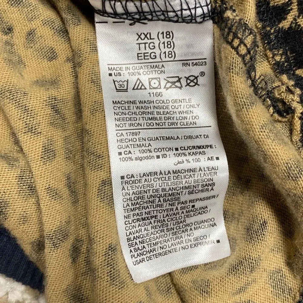 Old Navy Leopard Long Sleeve Top Size XXL (18)